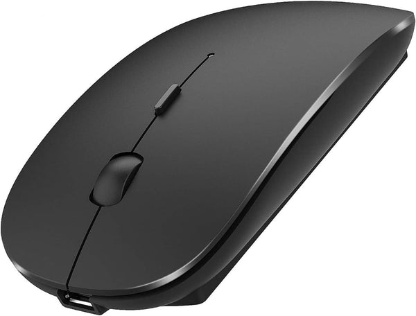 Bluetooth Mouse for iPad Pro, Rechargeable Wireless Mouse for MacBook, Chromebook, Windows Laptop (Black)