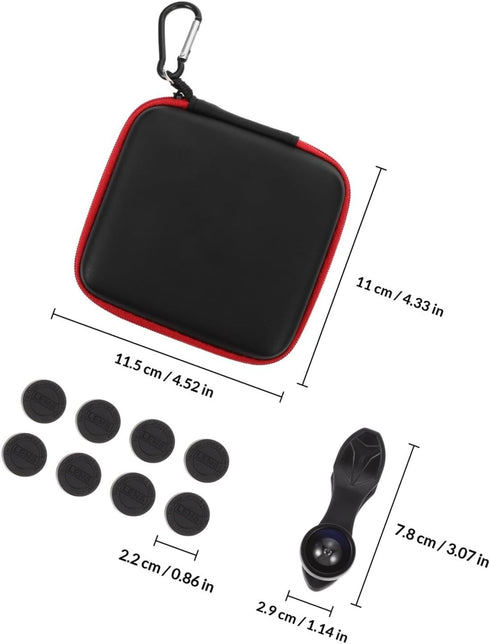 Levemolo 10-in-1 Set Black Phone Camera Lens Kit with Wide-Angle and Macro Lenses, Universal Clip-on Mobile Phone Lens