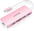 LENTION USB C Hub with 4K HDMI, 3 USB 3.0, SD/Micro SD Reader, Compatible with 2016-2023 MacBook Pro, Air