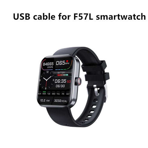 USB Cable for F57L smartwatch, Barn Eleven F57l, BINGONE,Grewas,Soputry,Bysku,YunYe,Flashstar, Aobialen,YAOBFUL F57l Smartwatch Charger