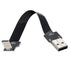 chenyang USB C Flat Cable USB 2.0 Male to USB C Male 90 Degree Angled Ribbon Flex Extension Cable Adapter 0.5M