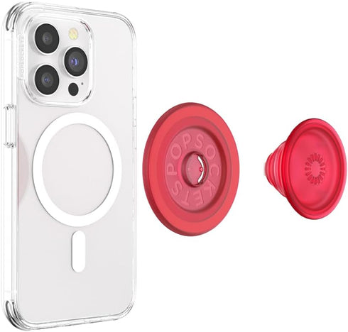 PopSockets Phone Grip Compatible with MagSafe, Into The Woods - Blanchette Red, Wireless Charging Compatible