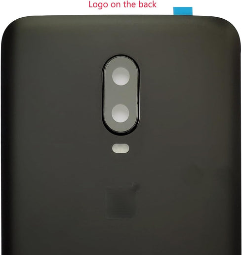 Ubrokeifixit Rear Back Glass Door Cover Replacement for OnePlus 6T A6010 A6013 LTE 6.41" (Midnight Black)