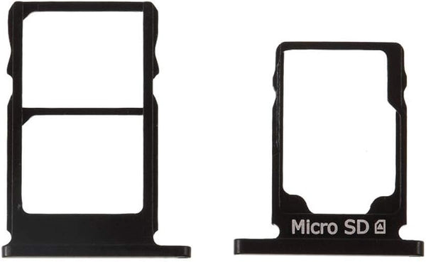 Unknown SIM Slot Micro SD Card Tray Holder Replacement for Nokia 5.1 (Black)