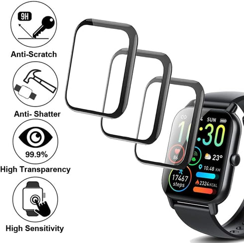 3D Screen Protector for P66D 1.85” Nerunsa Ddidbi Dotn and Aptkdoe Smart Watch