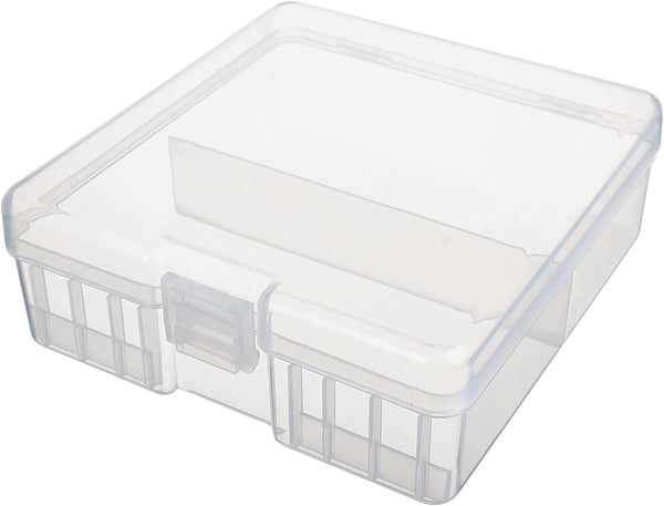 Fielect 100 x AA Battery Storage Case Holder, Transparent Organizer Box