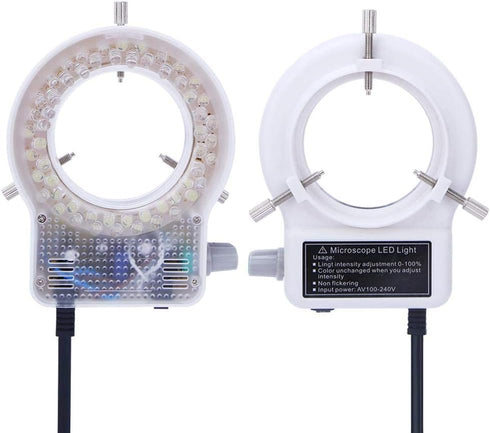 60LED Adjustable Brightness Microscope Ring Light Lamp Illuminator for Stereo Scope Microscope Supplier with Dimmer US