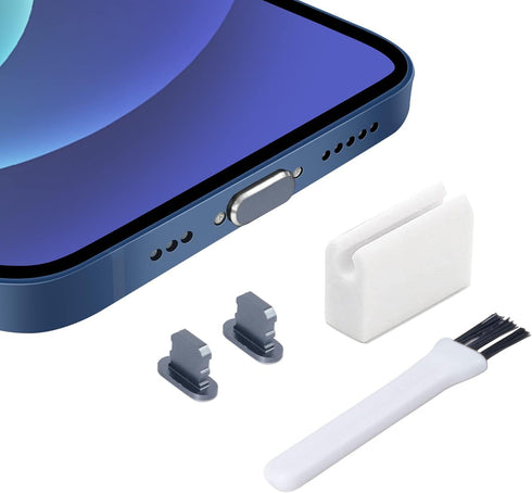 Dust Plugs (2-Pack) - Compatible with Lightning Port, iPhone 14-7, Plus, Max, Pro, iPad, Aluminum Build