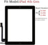 Touch Screen Digitizer Replacement for Black iPad 4, 4th Generation A1458 A1459 A1460 Glass Assembly Repair Kit