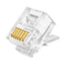 RJ12 6P6C Connectors (100 Pieces Pack), 6 Pin Telephone Line Cable Wire Male Plug
