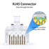 100 Pack RJ45 Connector - Cat 6 Pass Through Unshield Modular Crimp Network Plug for Cat6, Cat6e, Cat5