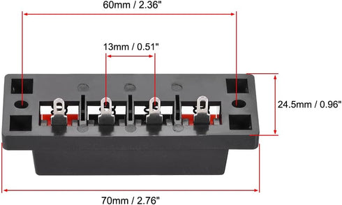 uxcell 4 Way Spring Speaker Terminal Clip, Push Release Connector Cable Terminals Strip Block, 4Pcs