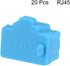 uxcell 20pcs RJ45 Silicone Protectors, Ethernet Hub Port Anti Dust Cap Cover, Blue