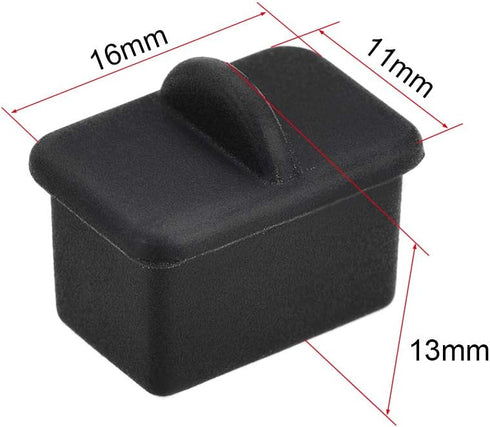 uxcell 20pcs SFP-A Silicone Protectors, Port Anti Dust Cap Cover, Black