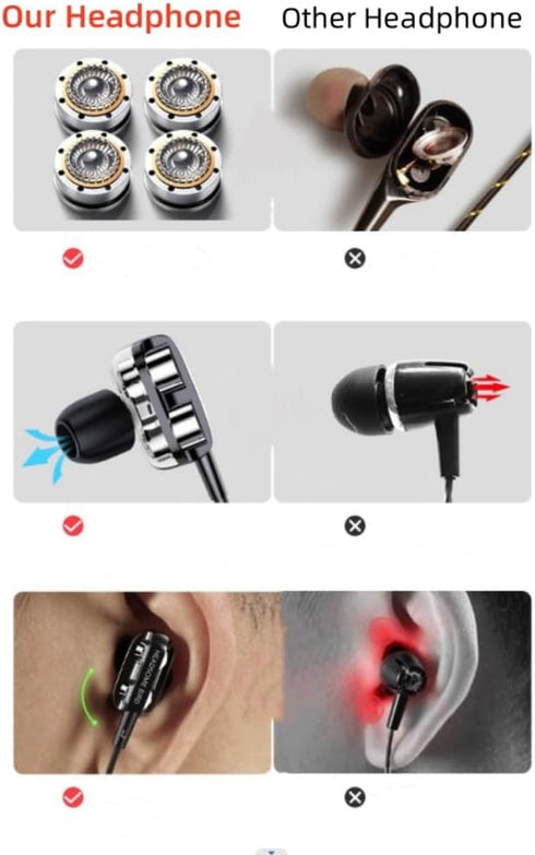 3.5mm Wired Headphones - Earbuds with Microphone and Noise Cancelling for Samsung, Switch, Kindle, and MP3 Players