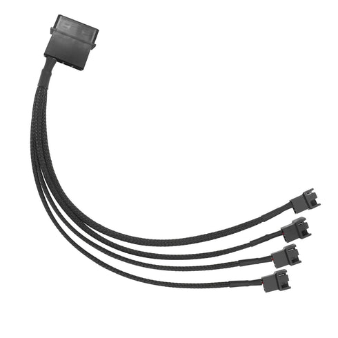 Molex to 4 Pin Fan Adapter, 3 Pin 4 Pin PC Case 12V Cooling Fans Molex to Fan Splitter Power Cable, 13 inch (1 Pack)