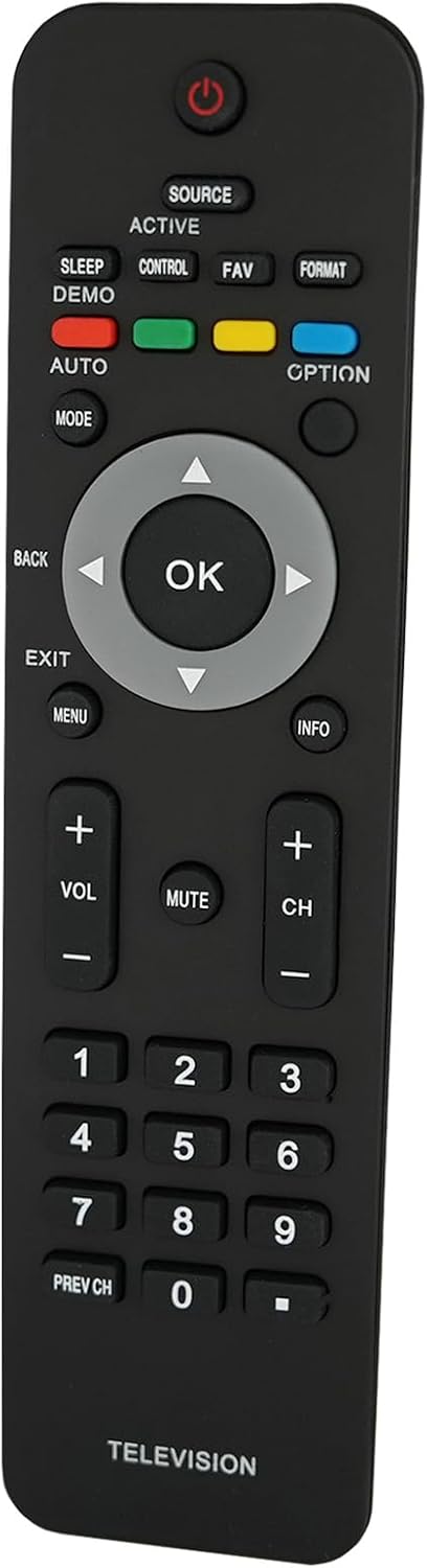 Replacement Remote Control for Philips TV, Models 46PFL3706/F7, 47PFL5603D/27, 52PFL5704D