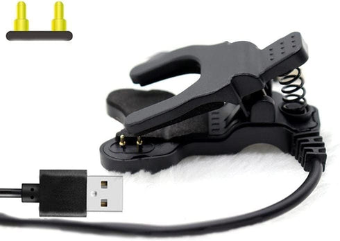 USB Port Compatibility Backup Chargers, 2-Pin 3mm 4mm Clip Type Charging Cable USB Charger Adaptor