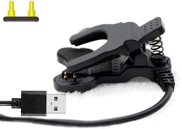 USB Port Compatibility Backup Chargers, 2-Pin 3mm 4mm Clip Type Charging Cable USB Charger Adaptor