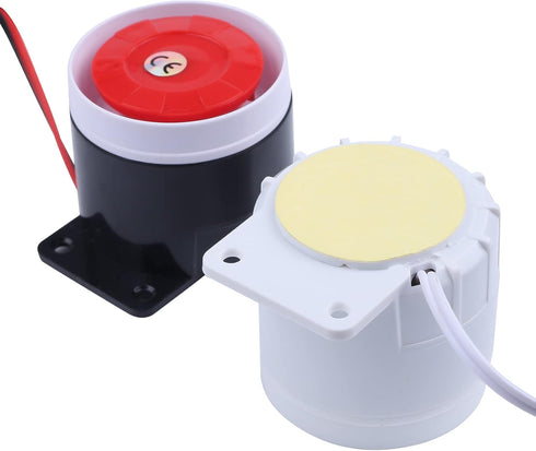 Electronic Buzzer Continuous Sound Decibel Piezo Buzzer IC Alarm Speaker, 120db DC12V, 2 Pcs