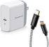 USB C Wall Charger, PowerLot GaN 65W USB C Charger Block with 6ft Type C Cable, PD Fast Charger for iPhone 15/14/13,