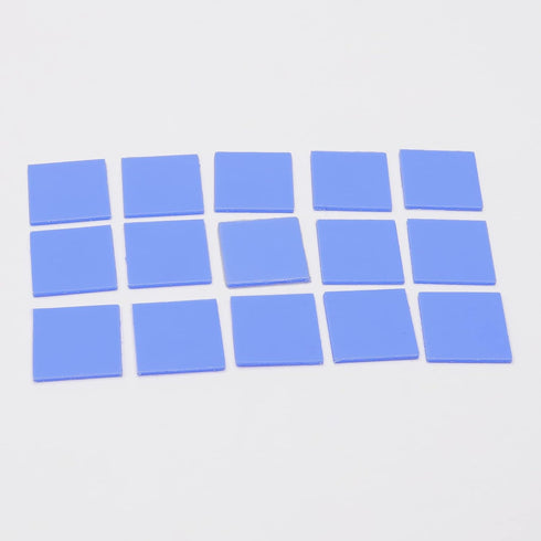 50Pcs Thermal Pad 15x15x1mm, Non Conductive Silicone Thermal Pads with 6.0 W/mK Conductivity for Laptop Heatsink