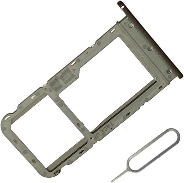 Replacement SIM Card Tray Holder Parts for Moto G Fast, Moto-rola Moto G Fast XT2045 XT2045-3 6.4 Inches (Silver Color)