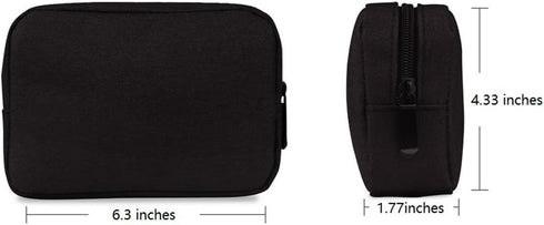 Universal Electronics/Accessories Soft Carrying Case Bag, Durable & Light-weight,Suitable for Out-going, Business, Travel and Cosmetics Kit (Small-Black) by ERCRYSTO