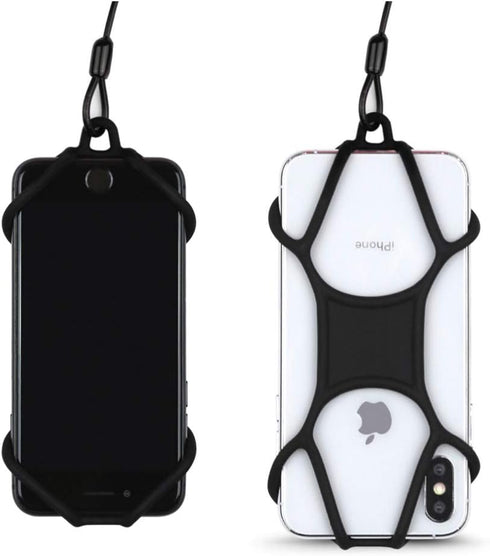 Gear Beast Universal Phone Lanyard Holder, Silicone Neck Strap and Ring Grip for Cell Phones