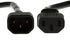 CablesAndKits 2ft C14 C13, 18 10A 250V AC Power Cord IEC to AWG, Computer Power Cable Extension for PC, Monitor