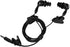 Sports Earbud Earphone - 3.5mm Sweatproof Wrap Around Headphones with Replaceable Earplugs for Diving, Running, Black