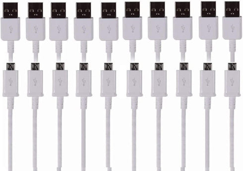 Pack of 10 Quick Charge Micro USB Cable, Rapid Charging Sync Cord for Samsung Galaxy S7 Edge, Note 5, LG