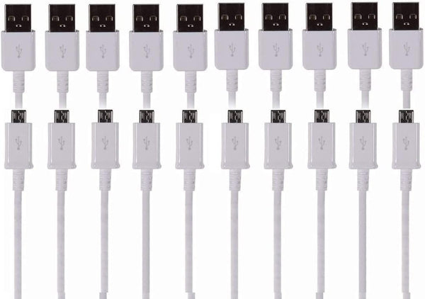 Pack of 10 Quick Charge Micro USB Cable, Rapid Charging Sync Cord for Samsung Galaxy S7 Edge, Note 5, LG