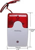 DC9 to 12V Wired Strobe Siren - Red Light Sound Flash Buzzer for Home Security Alarm System