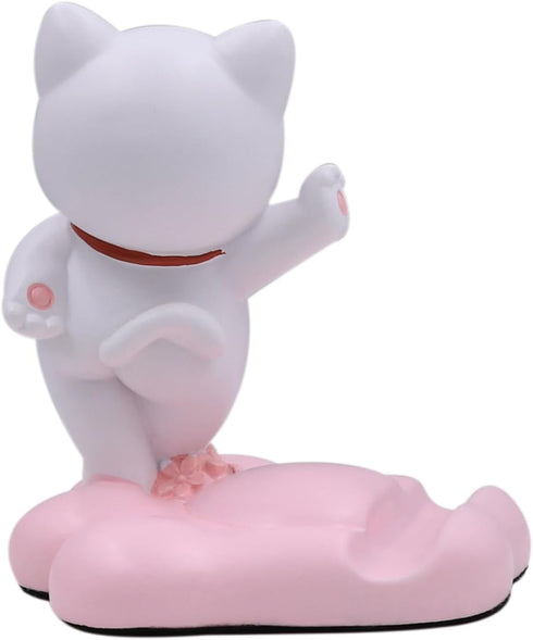Cute Cat Phone Holder Desk Ornament - Kawaii Phone Stand for All Mobile Smartphones and Tablets