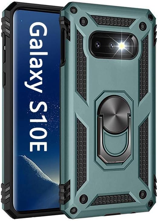 S10e Phone Case Military Grade Heavy Duty Armor, Dual Layer Rugged Shell, Shockproof Protection for Galaxy S10e, Green