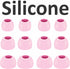 Replacement Silicone Ear Tips for Beats Studio Buds + / Fit Pro - 6 Pairs, S/M/L Sizes, Flexible Rubber Gel, Pink.