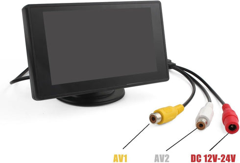 BW 4.3 inch TFT LCD Digital Car Rear View Monitor with 360 Swivel Stand for Backup Cameras