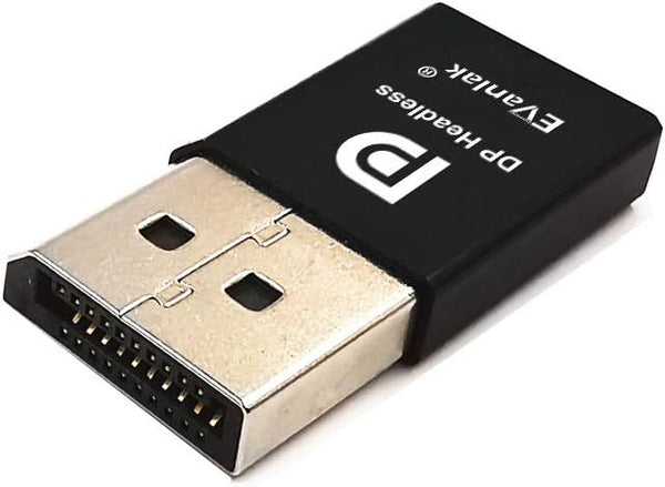 DisplayPort Headless Ghost Display Emulator for PC - 4K DP Dummy Plug (Fits Headless 1080@60Hz-3840x2160@17Hz)