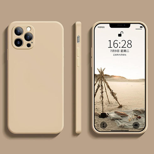 Liquid Silicone Case for iPhone 12 Pro Max 6.7 Inch, Slim Soft Anti Scratch Gel Rubber with Microfiber Liner