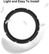 Zerone Speaker Rubber Surround Edge, 12inch Perforated Rubber Edge Rings for Speaker Repair, Black
