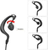 Two Way Radio Earpiece with PTT, Compatible with Kenwood 2.5mm+3.5mm 2-Pin Walkie Talkie Headsets - Single Wire Mic