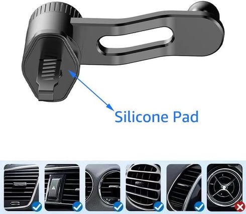 ThtRht 2 Pack 17mm Car Vent Clips Mount with Ball Head Joint Socket Adapter Air Vent Phone Mount Holder for MagSafe