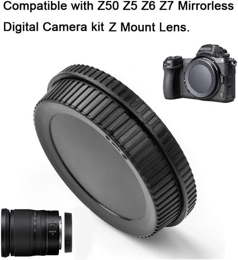 Camera Body Cap & Rear Lens Cap Cover Compatible for Nikon Z8 Z9 Z7II Z6II Z7 Z6 Z5 Z50 Camera kit Z Mount Lens (2 Pack)