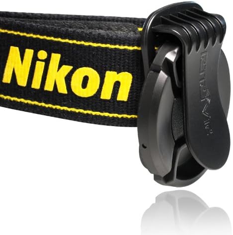 Universal Lens Cap Anti-losing Holder Clip Buckle (Black) + CamDesign Wristband Lens Focus Ring (Aqua)