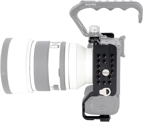 NICEYRIG Cage for Sony Alpha A6700 Mirrorless Camera with QD Hole, NATO Rails & Cold Shoe Mounts