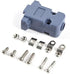 JRready ST6237 DB9 Connector - 20 PCS 9 Pin Gray Plastic Hoods Set of Crimp Solder D-Sub Connector Assortment Kit