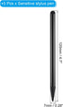 MECCANIXITY 5pcs 2 in 1 Phone Touch Screen Pen Resistive Stylus Pen Aluminum Alloy with Resistance Capacitive Tips Universal, Black