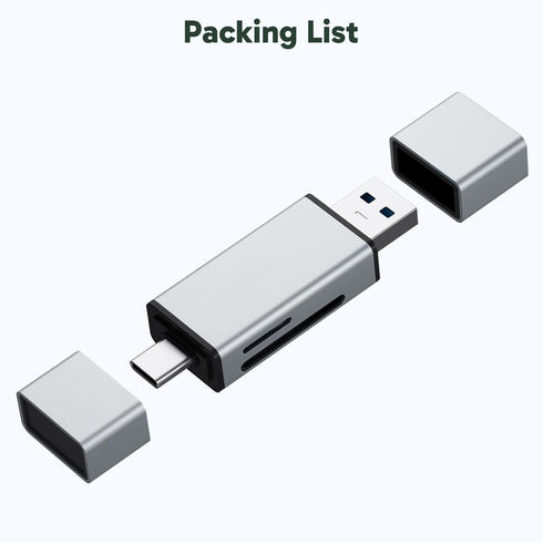 AKASO 3.0 SD Card Reader - USB Type C to Micro SD Card Adapter, Memory Card Reader for SD/Micro SD/SDHC/SDXC Card