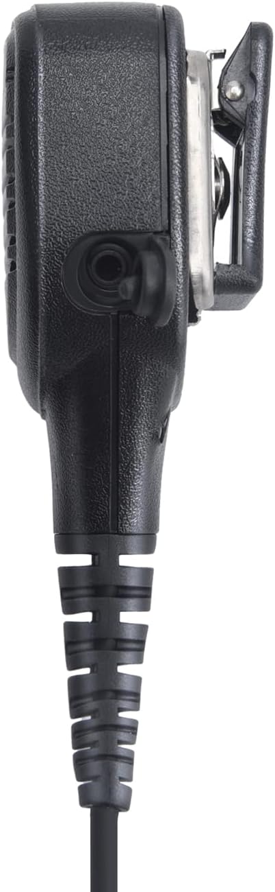 Motorola SL300 TLK100 Walkie Talkie Two Way Radio Shoulder Mic Remote Speaker Microphone with 3.5mm Earpiece (Black),